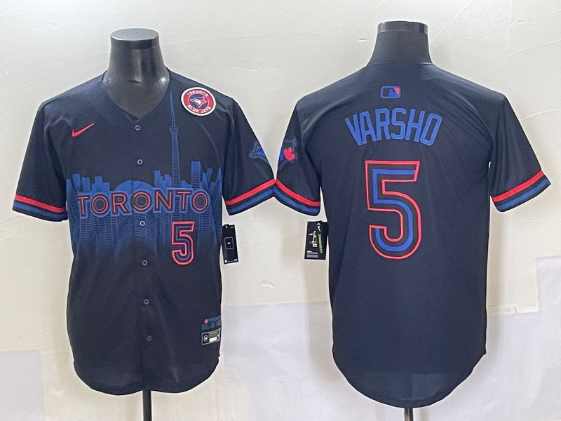 Men 2025 Toronto Blue Jays #5 Varsho Black Joint Name Nike MLB Jersey style 13->toronto blue jays->MLB Jersey